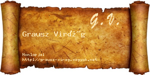 Grausz Virág névjegykártya